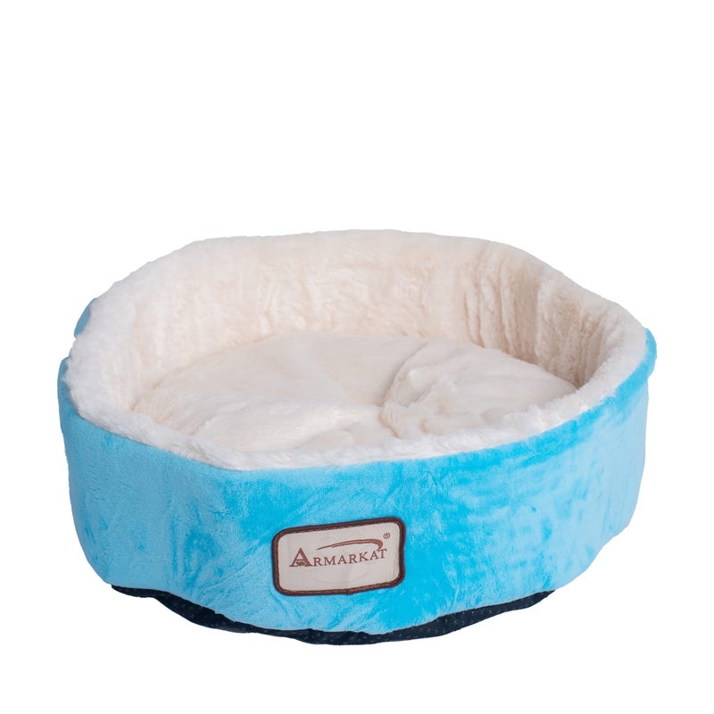 Armarkat Pet Bed, 14-Inch Diameter C12HTL/MB, Ivory - Image 1
